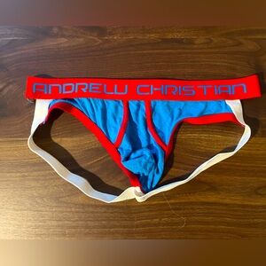 Andrew Christian “Retro” Jockstrap - Red, White, Blue - Medium